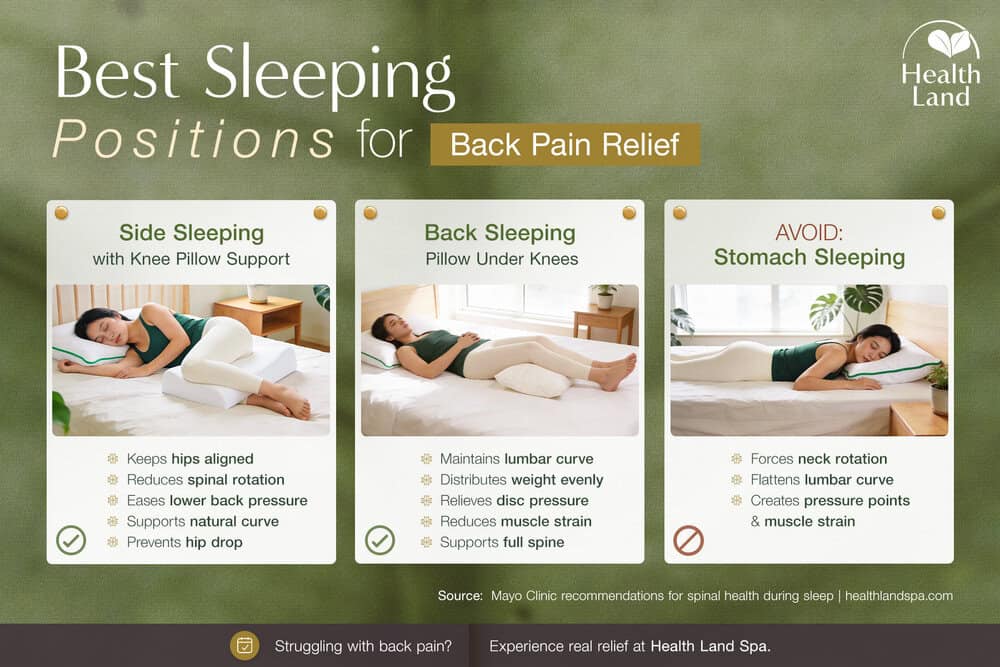 best sleep position for back pain relief